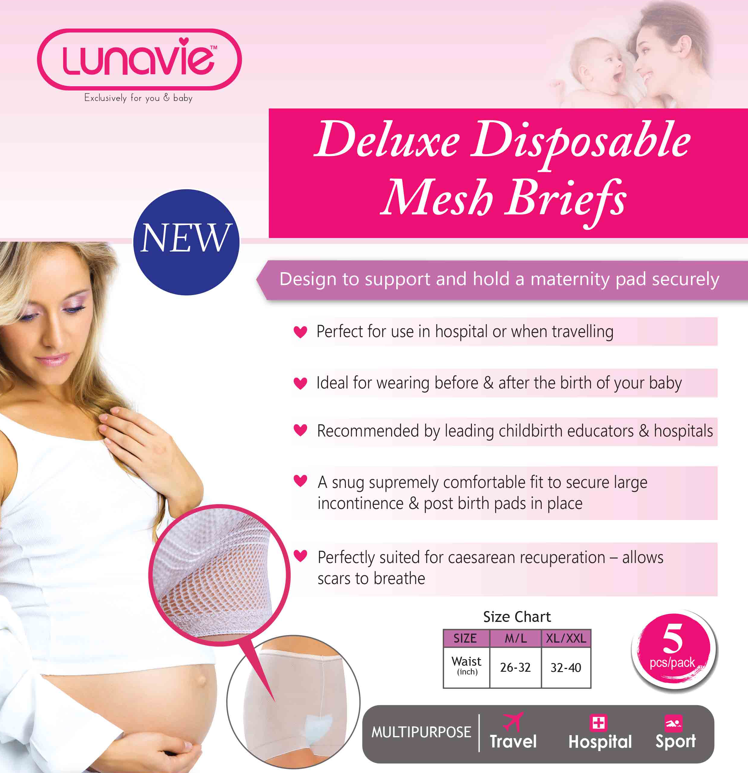 lunavie disposable maternity panty